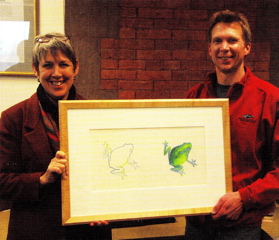 Geoffrey Thulin and Kathleen Reed with original FrOGS painting